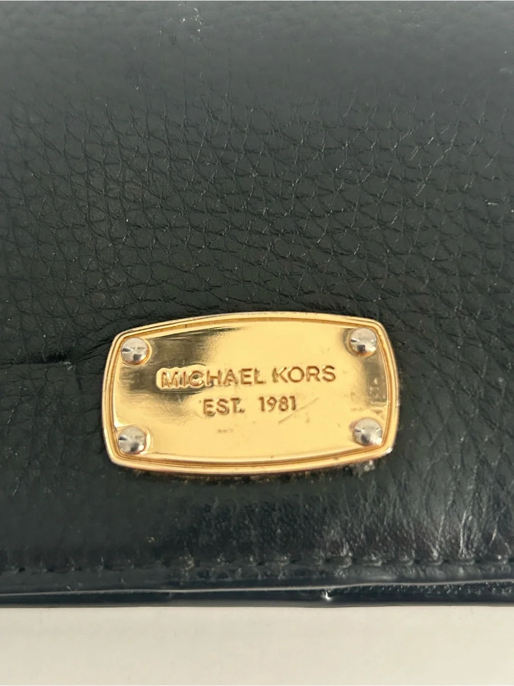 Michael Kors Black Leather Compact Wallet